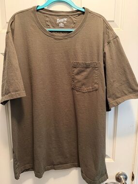 Duluth Trading Co Olive Green Short-Sleeve Pocket Tee